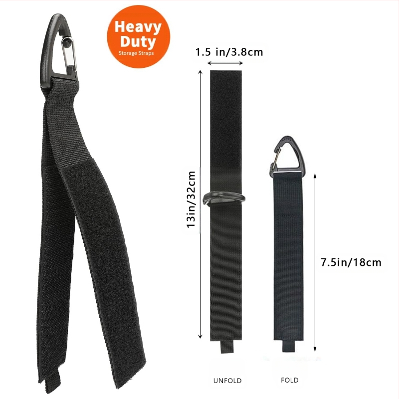 Sunkūs laikymo diržai kabeliams ir žarnoms — Oxford audinys, Velcro užsegimas, karabineris