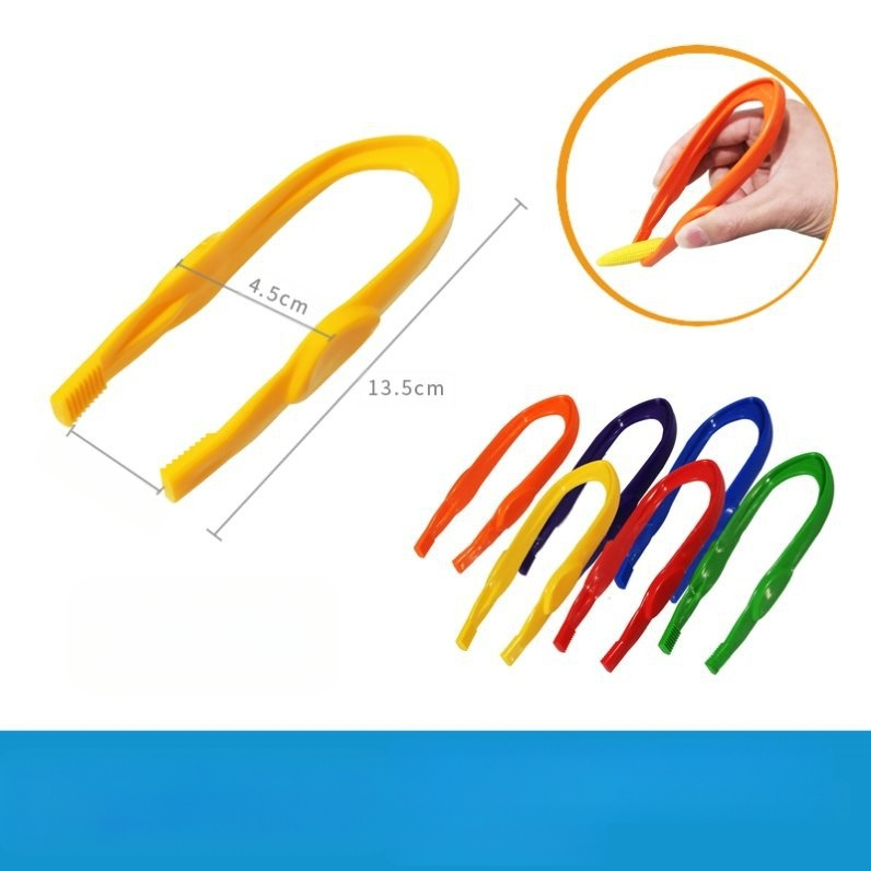 Montessori ugdymo žaislas: metalinės žnyplės smulkiajai motorikai, moksliniams stebėjimams (Kilmė: Pekinas; Amžius: 0-2 metai)