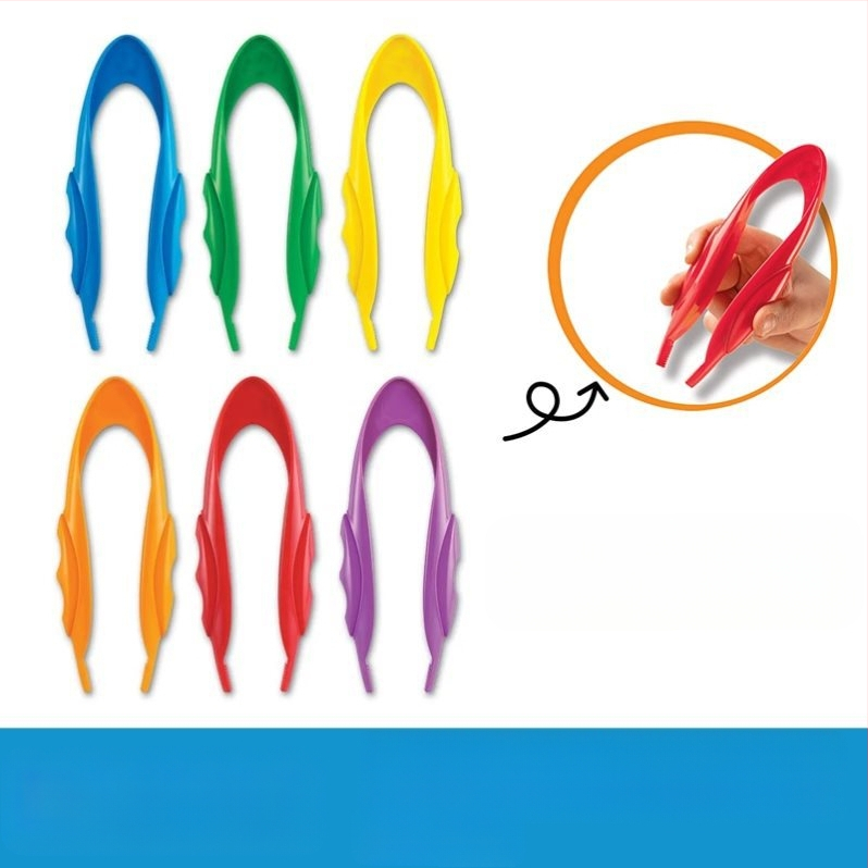 Montessori ugdymo žaislas: metalinės žnyplės smulkiajai motorikai, moksliniams stebėjimams (Kilmė: Pekinas; Amžius: 0-2 metai)