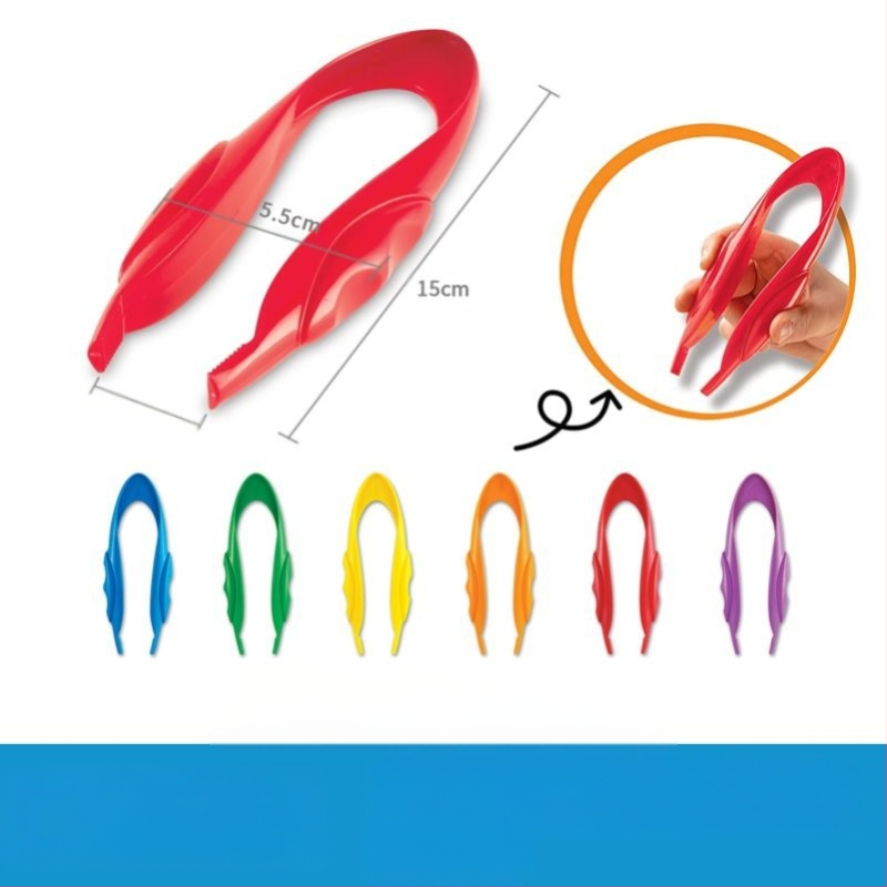 Montessori ugdymo žaislas: metalinės žnyplės smulkiajai motorikai, moksliniams stebėjimams (Kilmė: Pekinas; Amžius: 0-2 metai)