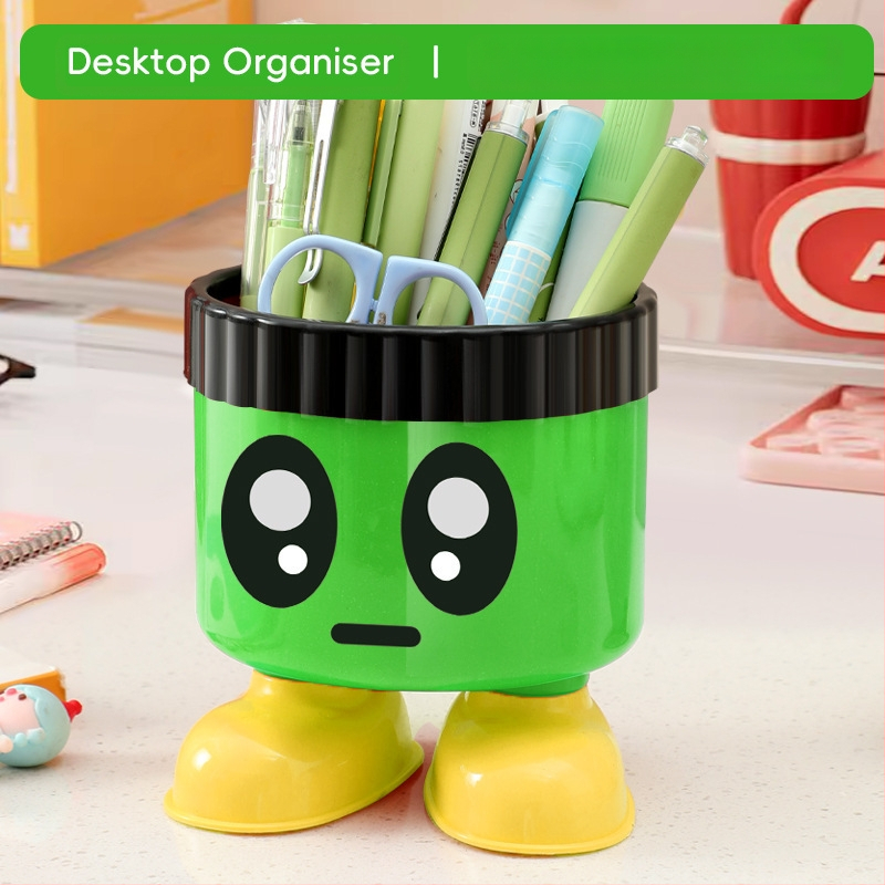 Organizator de birou rotund cu design cartoon (Plastic • Formă: Rotundă • Cartoon Storage Bucket • Imprimare logo: Da • Export cross-border: Da)