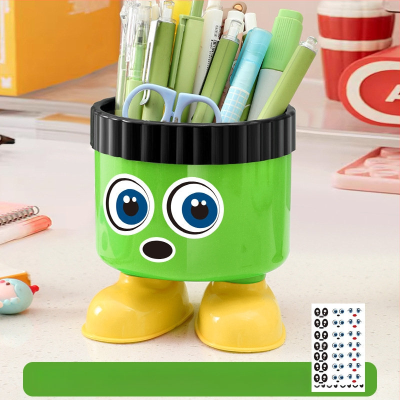 Organizator de birou rotund cu design cartoon (Plastic • Formă: Rotundă • Cartoon Storage Bucket • Imprimare logo: Da • Export cross-border: Da)