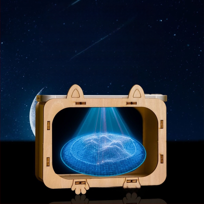 3D hologografinis projekcijos fizinių mokslų eksperimentų rinkinys — metalo konstrukcija, vaikams 7–14 metų.