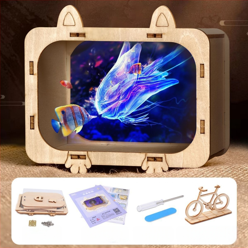 3D hologografinis projekcijos fizinių mokslų eksperimentų rinkinys — metalo konstrukcija, vaikams 7–14 metų.