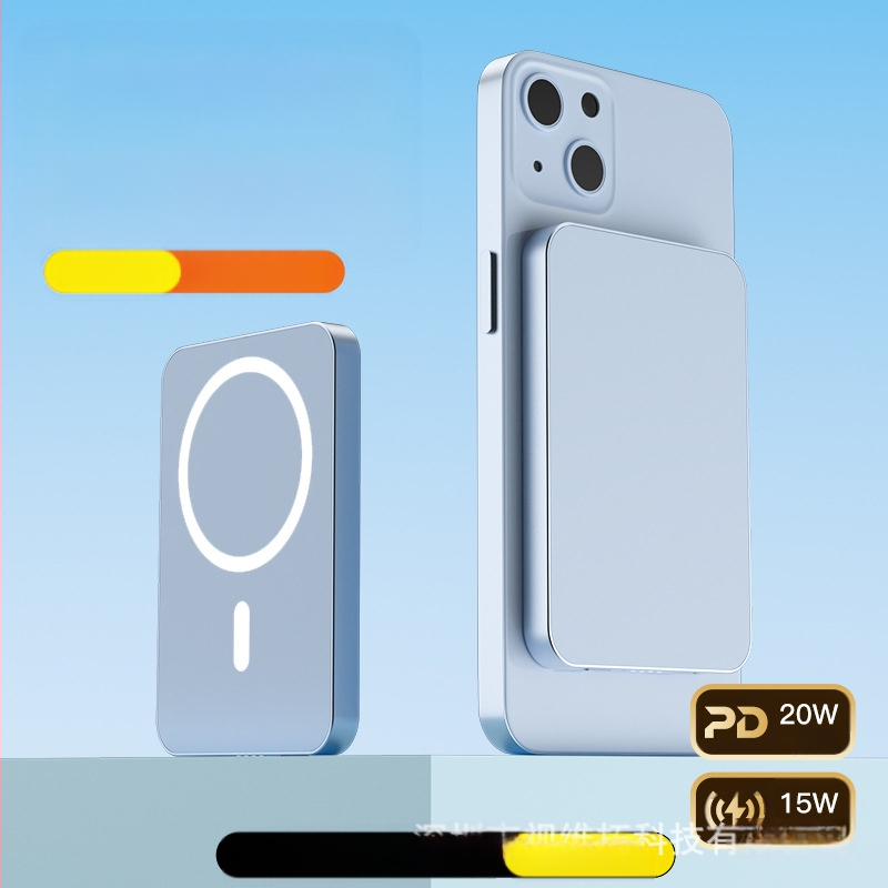 Vivito magnetinis belaidis išorinė baterija – 20W PD greitas įkrovimas, magnetinis pritraukimas, Li‑Polimerų baterija 5000–10000mAh