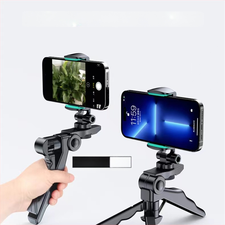 ABS трикрака стойка за мобилен телефон за маса с макро функция и поддръжка за стрийминг, с възможност за персонализация