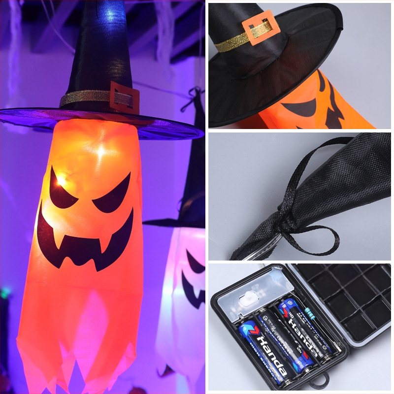 LED γιρλάντα Halloween με αστέρια, τροφοδοσία με μπαταρίες, εξωτερική αδιάβροχη IP65, 6W, ≤36V, έλεγχο με κουμπί