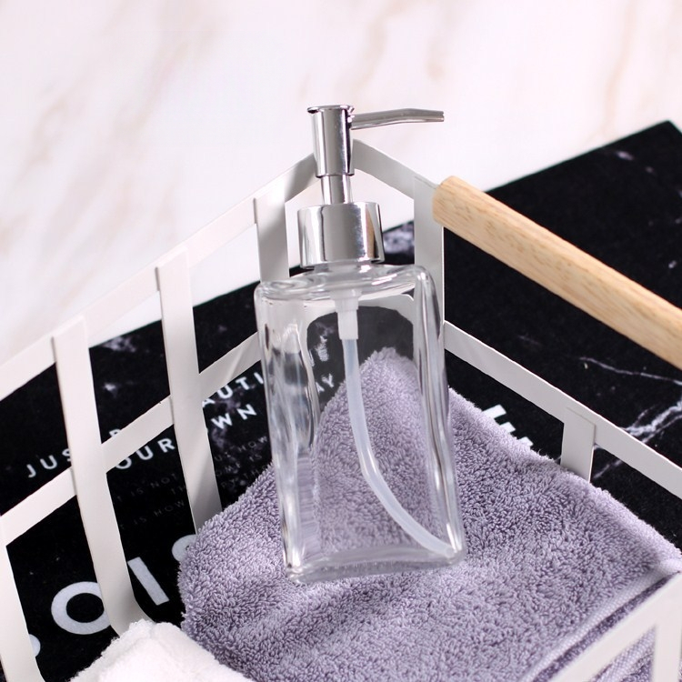 Sticlă din sticlă pentru dezinfectant de mâini și loțiune, cu dozator tip presiune, Rongtai 5681118