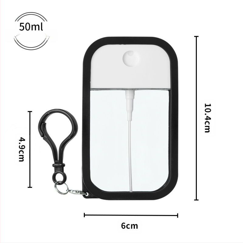 PETG tip card spray cu husă din silicon pentru dezinfectant de mâini, repelent împotriva țânțarilor