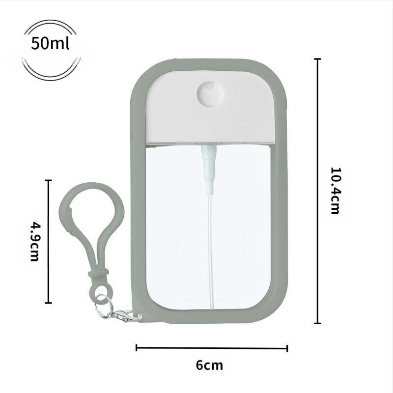 PETG tip card spray cu husă din silicon pentru dezinfectant de mâini, repelent împotriva țânțarilor