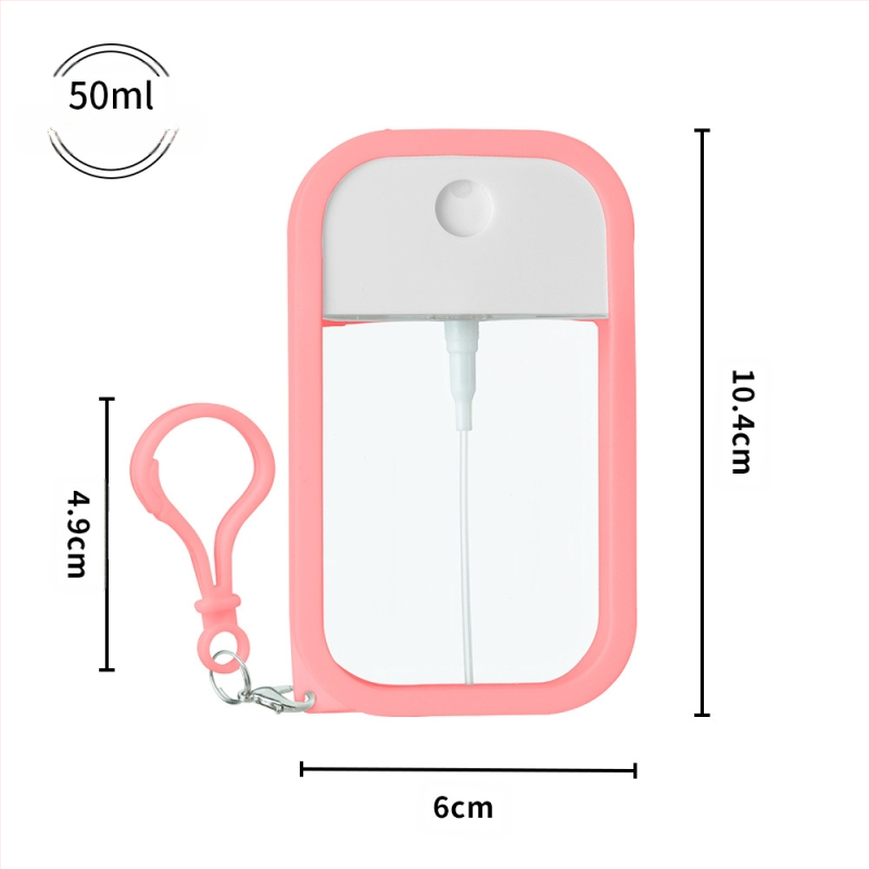 PETG tip card spray cu husă din silicon pentru dezinfectant de mâini, repelent împotriva țânțarilor