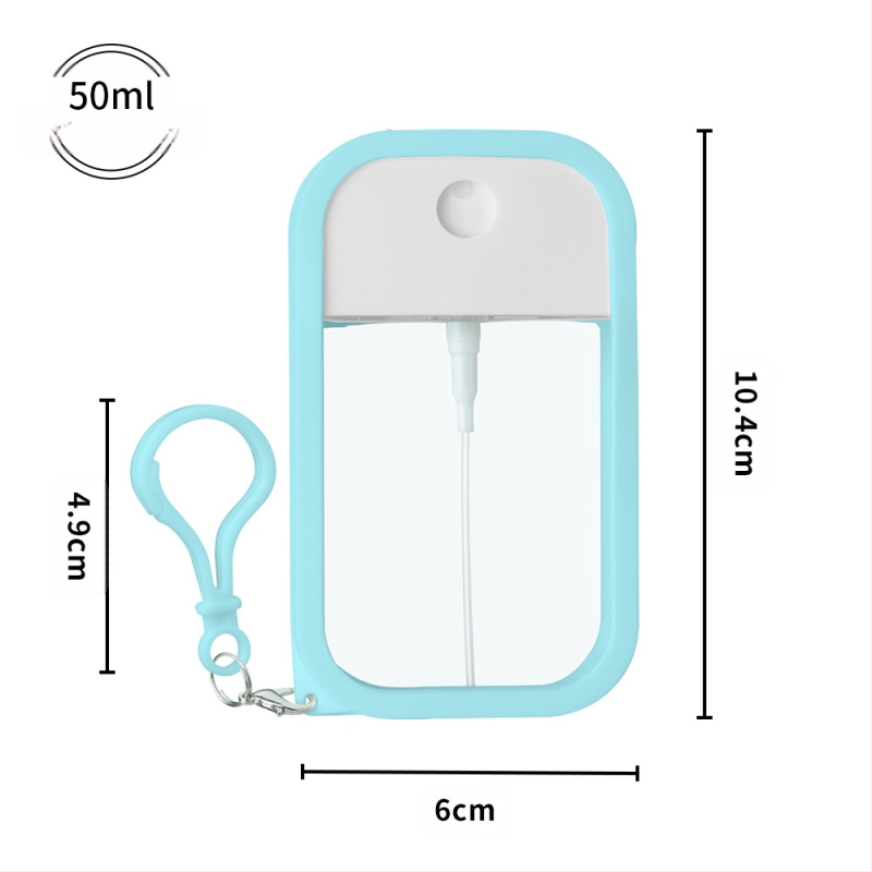 PETG tip card spray cu husă din silicon pentru dezinfectant de mâini, repelent împotriva țânțarilor