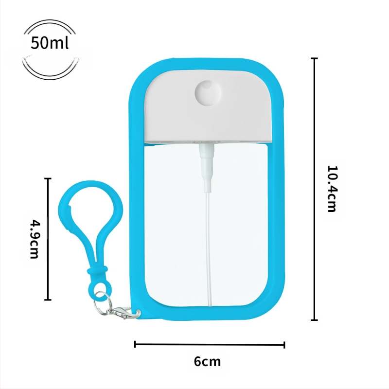 PETG tip card spray cu husă din silicon pentru dezinfectant de mâini, repelent împotriva țânțarilor