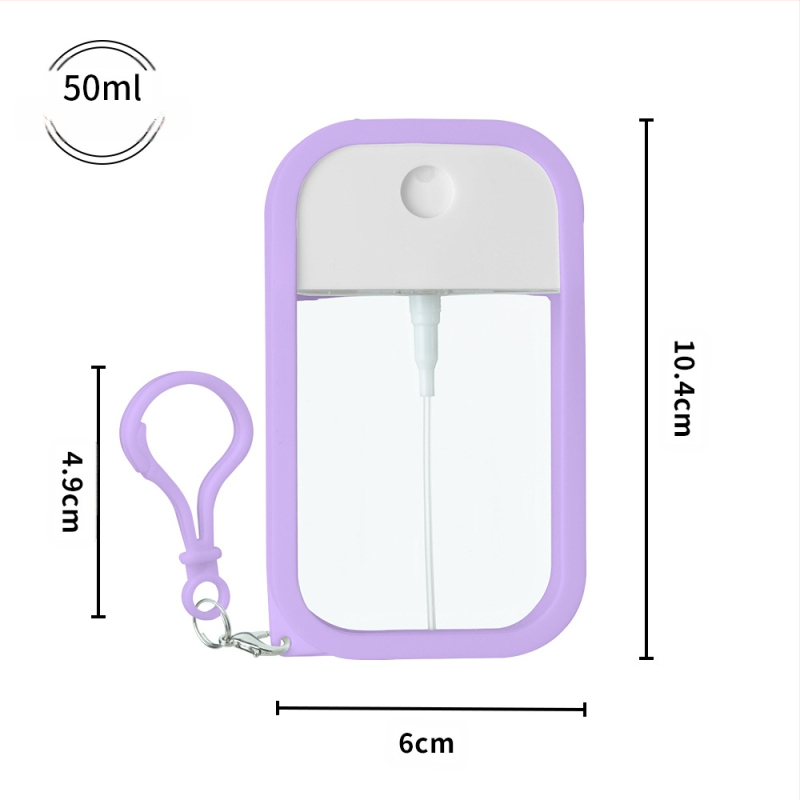 PETG tip card spray cu husă din silicon pentru dezinfectant de mâini, repelent împotriva țânțarilor