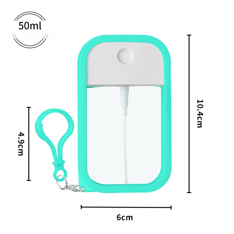 PETG tip card spray cu husă din silicon pentru dezinfectant de mâini, repelent împotriva țânțarilor
