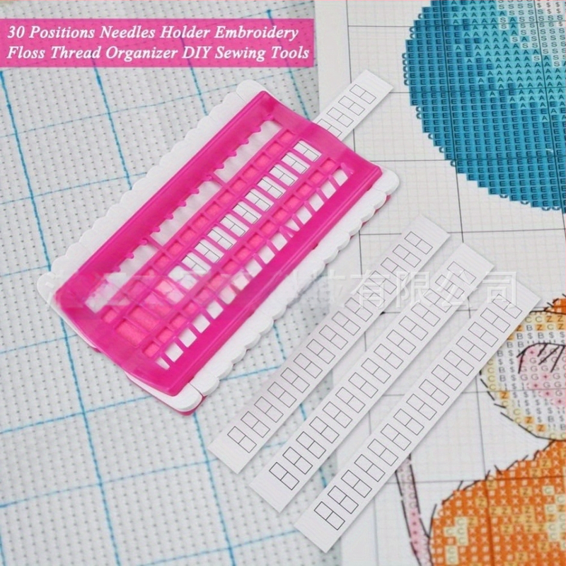 Organizator igala i niti za krstni bod (cross stitch), držač igala, organizator niti za šivanje — Flower in hand, ZM102, 70 g