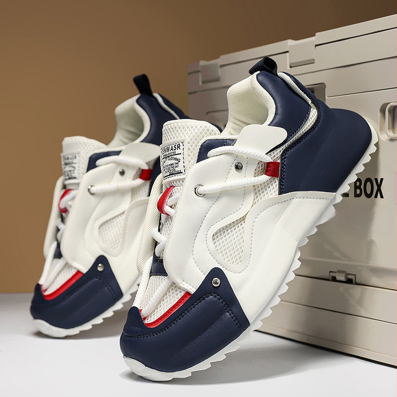 Ανδρικά casual αθλητικά παπούτσια, αναπνεύσιμο PU επάνω μέρος, σόλα από καουουκ σόλα, με κορδόνια στην πρόσοψη, χαμηλό ύψος, ελαφριά και ανθεκτικά στη φθορά