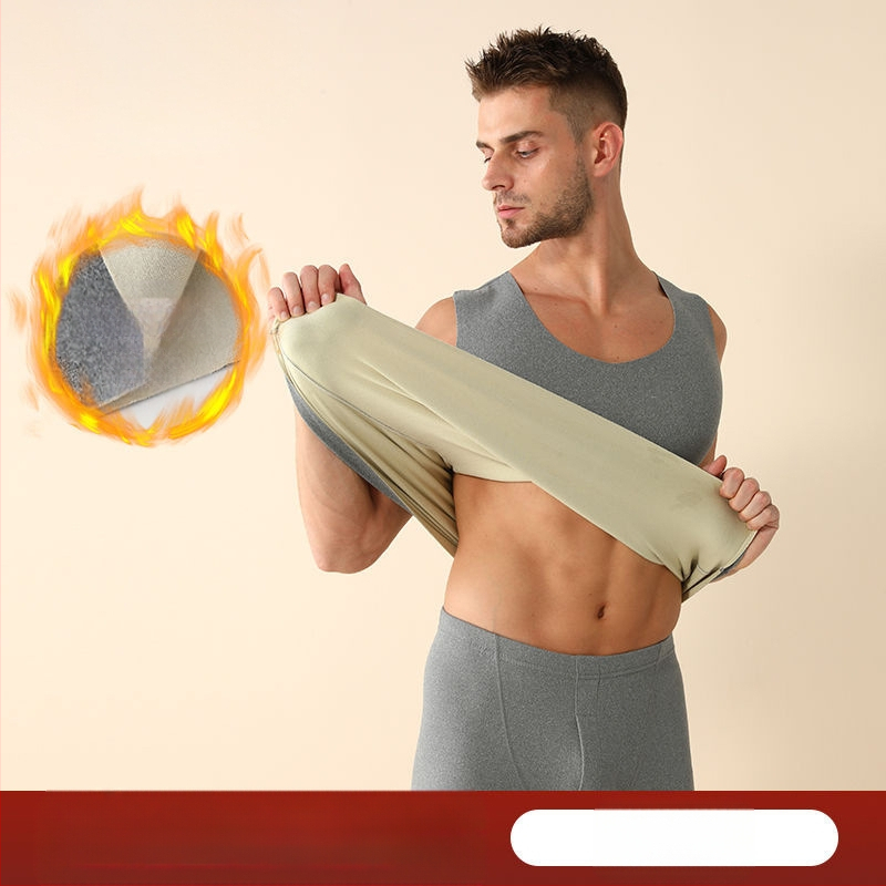 Unisex bezrukasti bazni sloj prsluk s V-izrezom, 100% poliester, topao, jednostruki