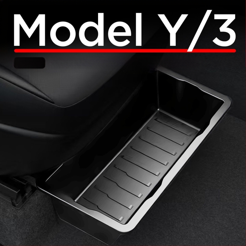 Sēdekļa apakšas uzglabāšanas kastīte ar izvilkšanas mehānisma atjaunotajam Tesla Model Y – iekšējais aksesuārs, plastmasa, pielāgojama, logotipa drukāšana iespējama, preces kods 30ZH8394492307