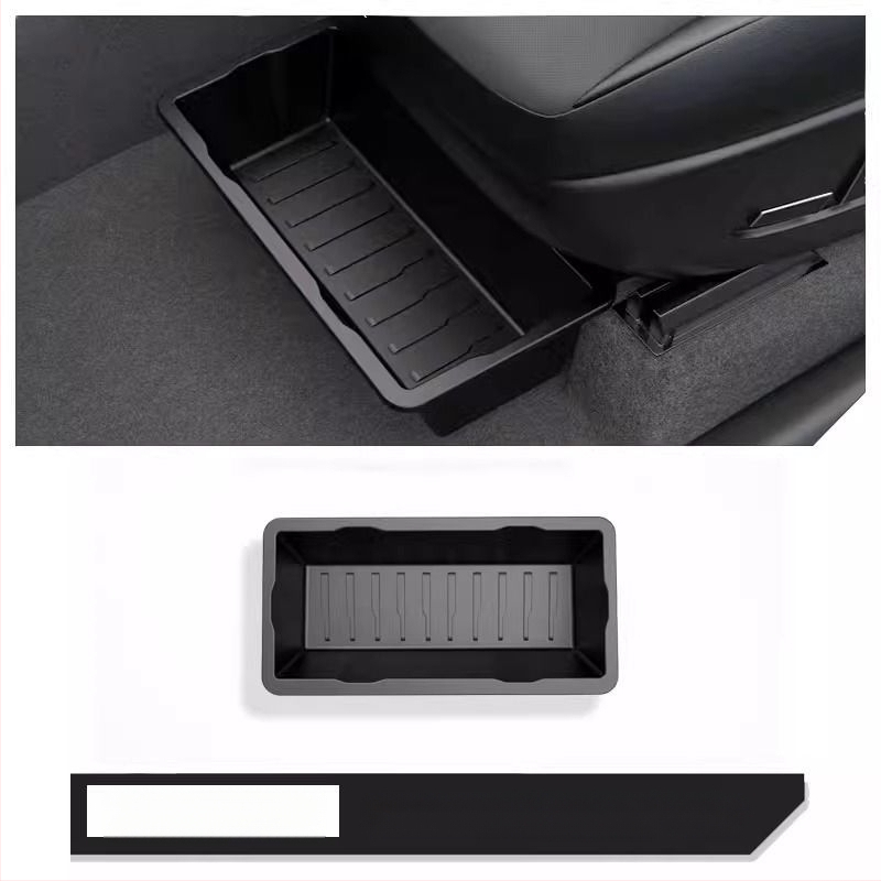 Sēdekļa apakšas uzglabāšanas kastīte ar izvilkšanas mehānisma atjaunotajam Tesla Model Y – iekšējais aksesuārs, plastmasa, pielāgojama, logotipa drukāšana iespējama, preces kods 30ZH8394492307