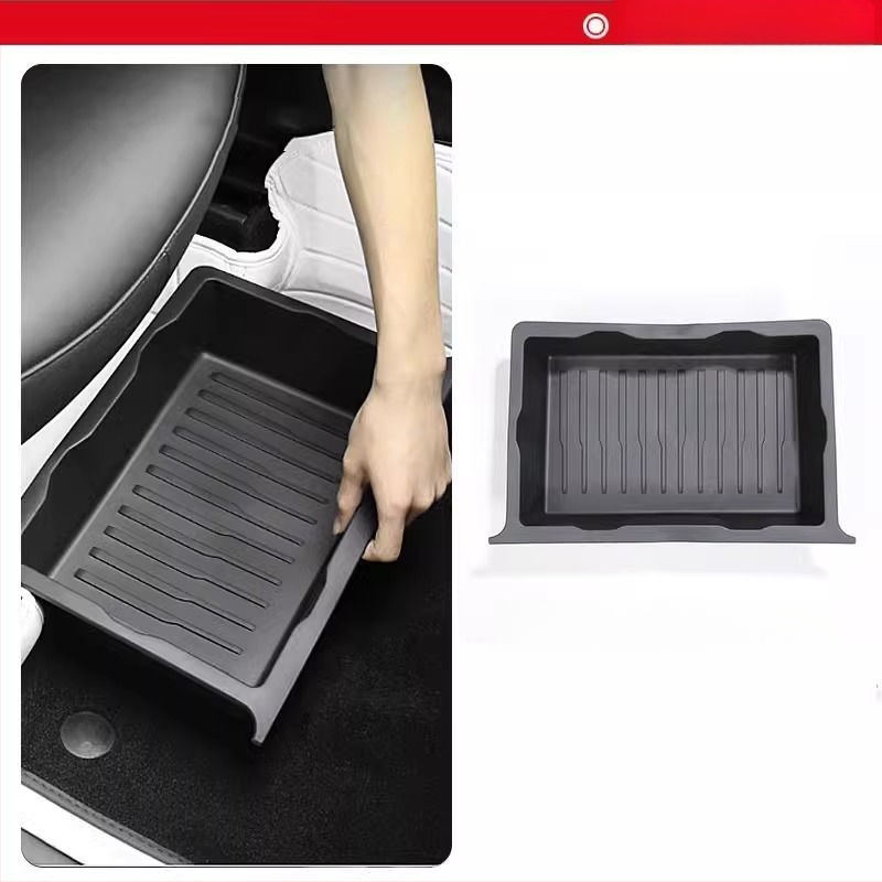 Sēdekļa apakšas uzglabāšanas kastīte ar izvilkšanas mehānisma atjaunotajam Tesla Model Y – iekšējais aksesuārs, plastmasa, pielāgojama, logotipa drukāšana iespējama, preces kods 30ZH8394492307