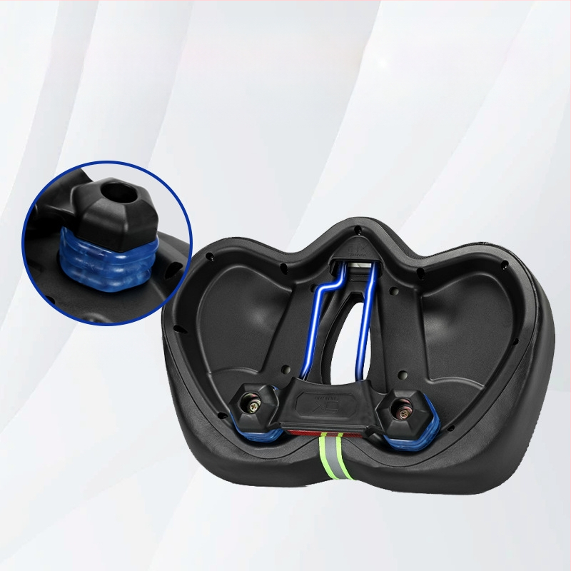 Велосипедна седалка SX-518 от Hengyi, дебела мека възглавница, вентилирана и дишаща, материал PU гел + водоустойчив PU, предназначена за планински спортни превозни средства