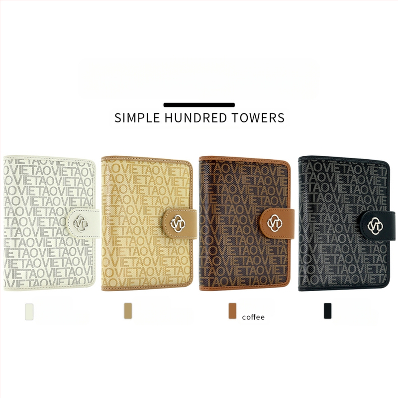 PU Δέρμα Διαβατηρίου και Καρτών με Αγκράφα, Με Πολλαπλά Διαμερίσματα Για Κάρτες, Unisex, Μοντέλο με Γράμματα