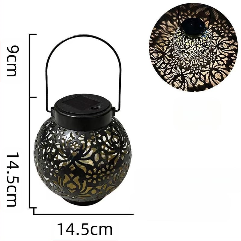 Соларен окачващ фенер – LED лампи, IP44, 1W, 1.2V, 6–12 ч работа