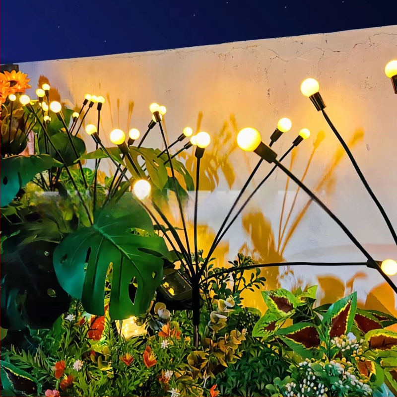 Соларна светодиодна лампа‑светулка CS-8056, IP55, 1W, 6–12 ч работа, мултиглавна конструкция (1–4/1–6 лампи)