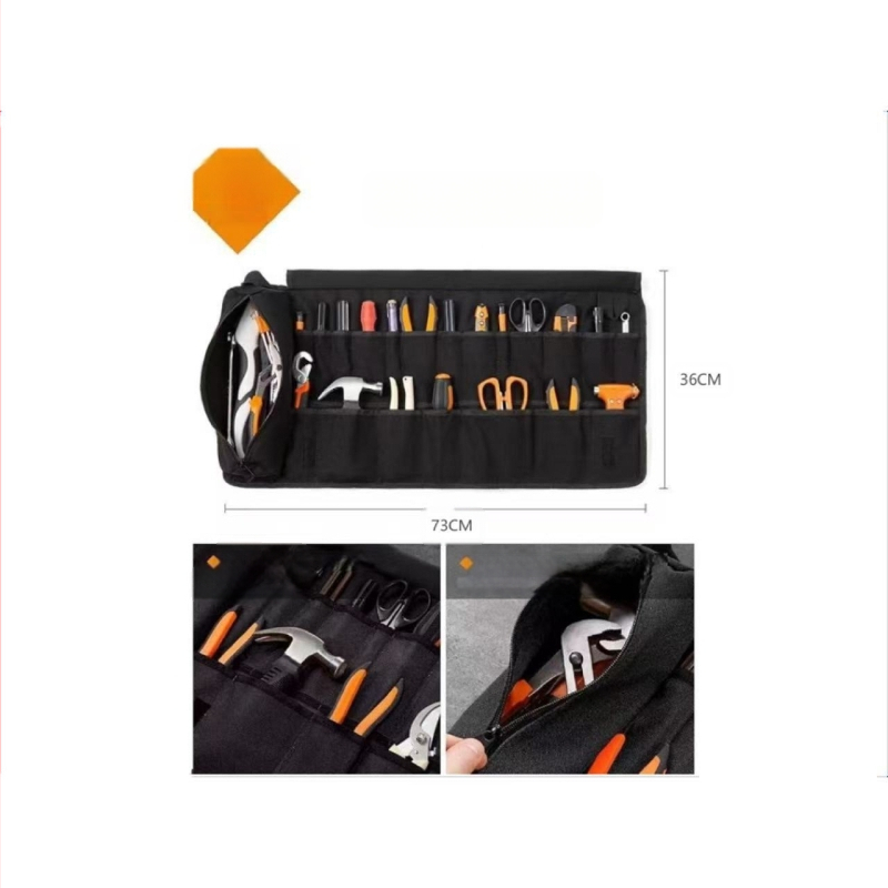 Įrankių laikymo krepšys, nešiojamas ruloninės krepšys, tinkamas nešimui ir lauko naudojimui, prekės kodas 6.17, tinka elektros meistrui ir įrankių komplektui