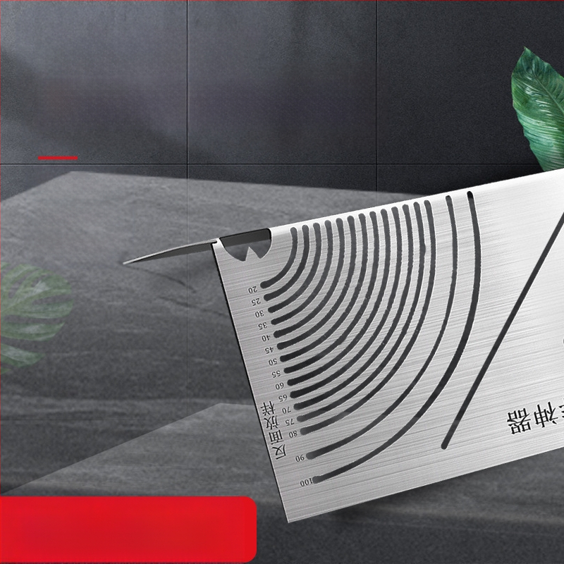 Ανοξείδωτη πτυσσόμενη χάραξη με τόξο γωνίας και ορθογώνιο γωνία, πολυλειτουργικό εργαλείο μαρκαρίσματος για τετράγωνους σωλήνες