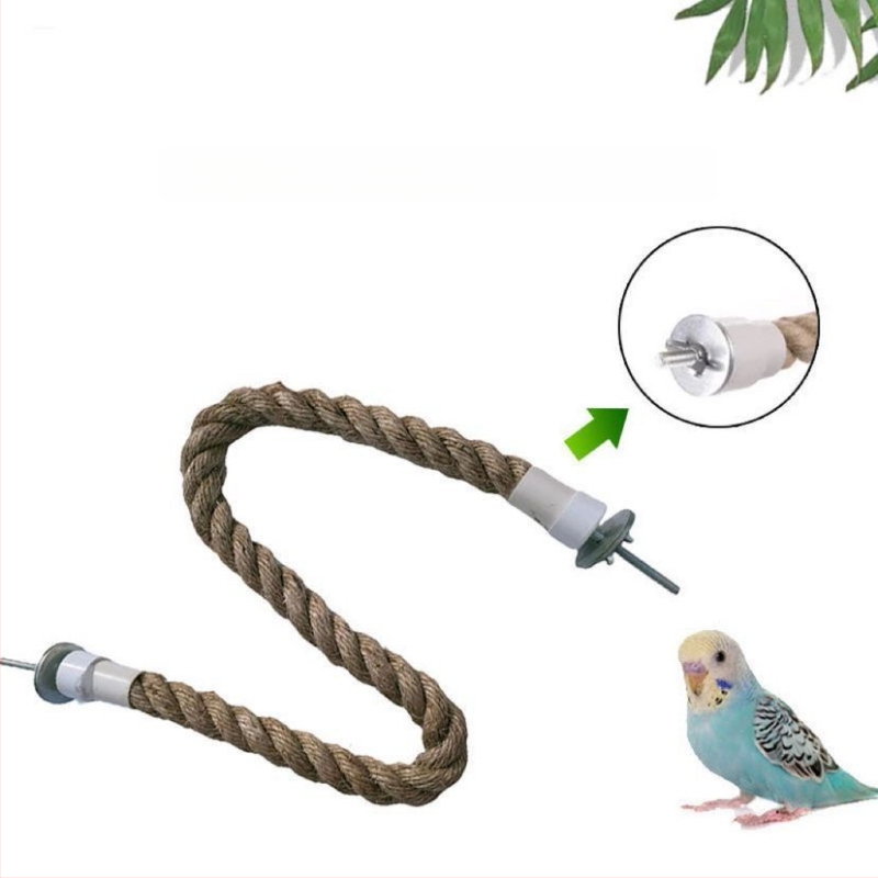 Παιχνίδι για πουλιά με σκοινί ιούτα για ανάβαση και βεντούζα, για ενήλικα πουλιά, αξεσουάρ κλουβιού