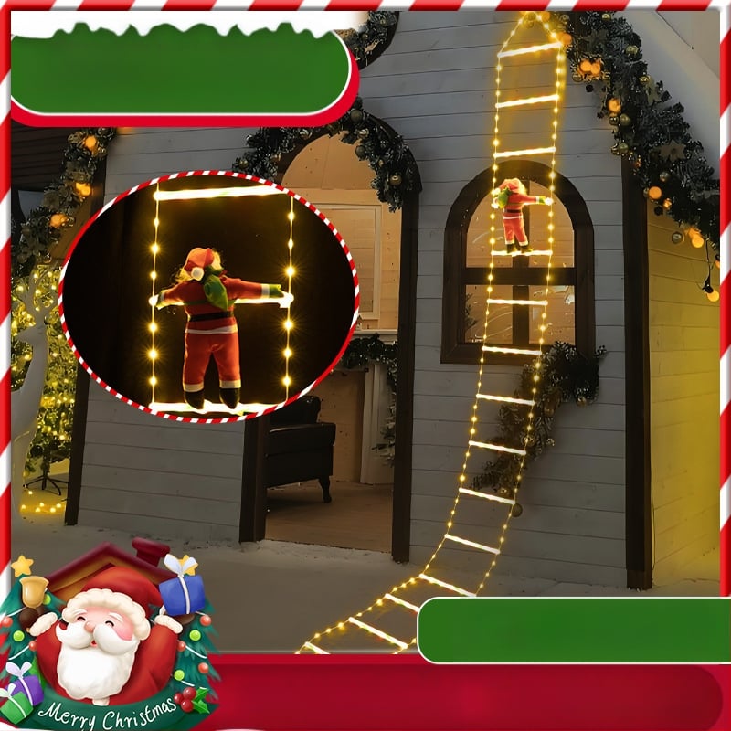 Коледна LED стълба светлина за външна украса, 300 светодиода, IP55, напрежение ≤36V, температура на цвета 300K, живот 10 години