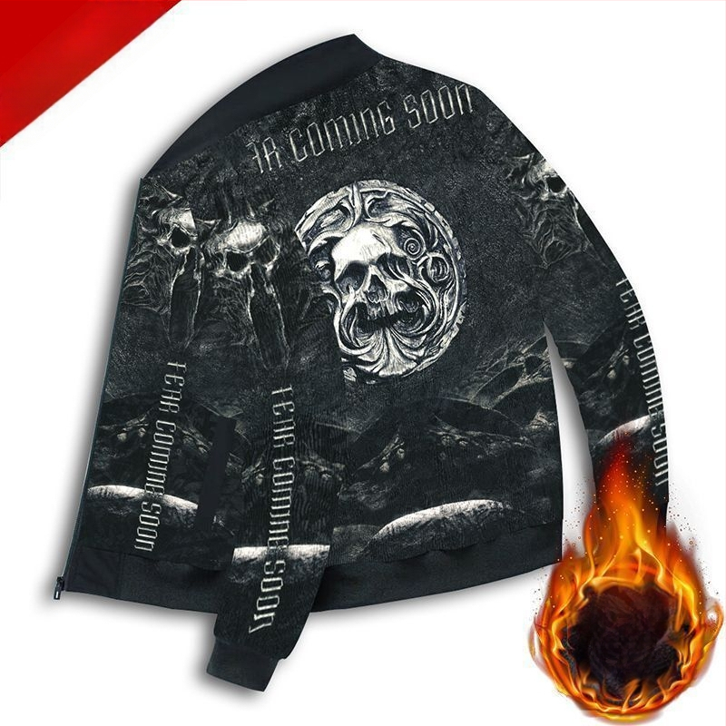 Ανδρικό τζάκετ μπέϊζμπολ σε ρετρό στυλ, πολυεστέρας, χοντρό για τον χειμώνα