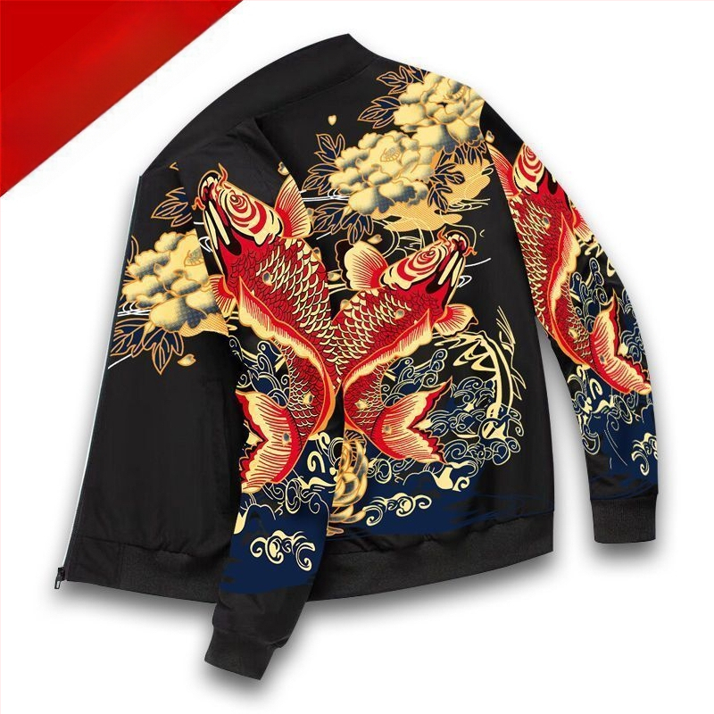 Ανδρικό τζάκετ μπέϊζμπολ σε ρετρό στυλ, πολυεστέρας, χοντρό για τον χειμώνα