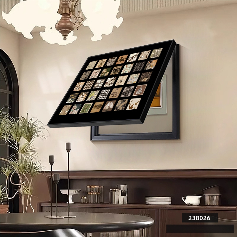 Διακοσμητικός πίνακας για μετρητή - κορνίζα από PS - καμβάς ελαιογραφίας - εκτύπωση Inkjet - μοτίβο φυτών και λουλουδιών - μεσαιωνικό στυλ