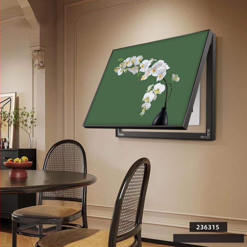 Διακοσμητικός πίνακας για μετρητή - κορνίζα από PS - καμβάς ελαιογραφίας - εκτύπωση Inkjet - μοτίβο φυτών και λουλουδιών - μεσαιωνικό στυλ