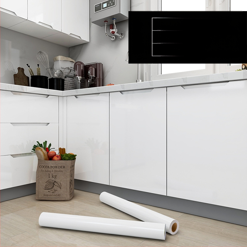 Αυτοκόλλητο φιλμ ανακαίνισης ντουλαπιών για πόρτες κουζίνας – PVC υλικό, αδιάβροχο και αντοχή στο λάδι, ανθεκτικό σε υψηλές θερμοκρασίες, υγρασία, πυροπροστασία, μονοχρωματικό σχέδιο