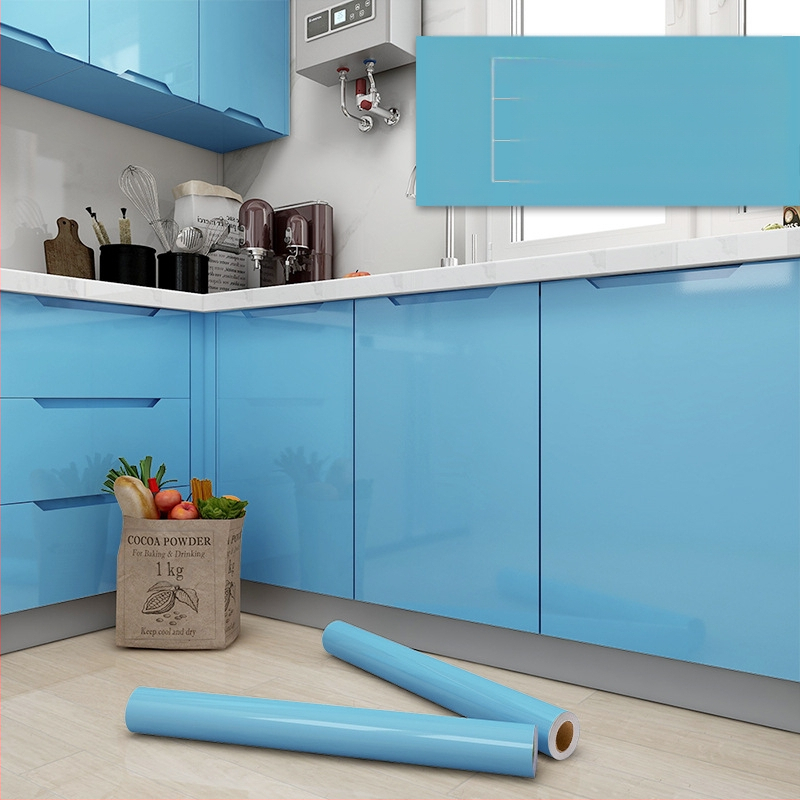 Αυτοκόλλητο φιλμ ανακαίνισης ντουλαπιών για πόρτες κουζίνας – PVC υλικό, αδιάβροχο και αντοχή στο λάδι, ανθεκτικό σε υψηλές θερμοκρασίες, υγρασία, πυροπροστασία, μονοχρωματικό σχέδιο