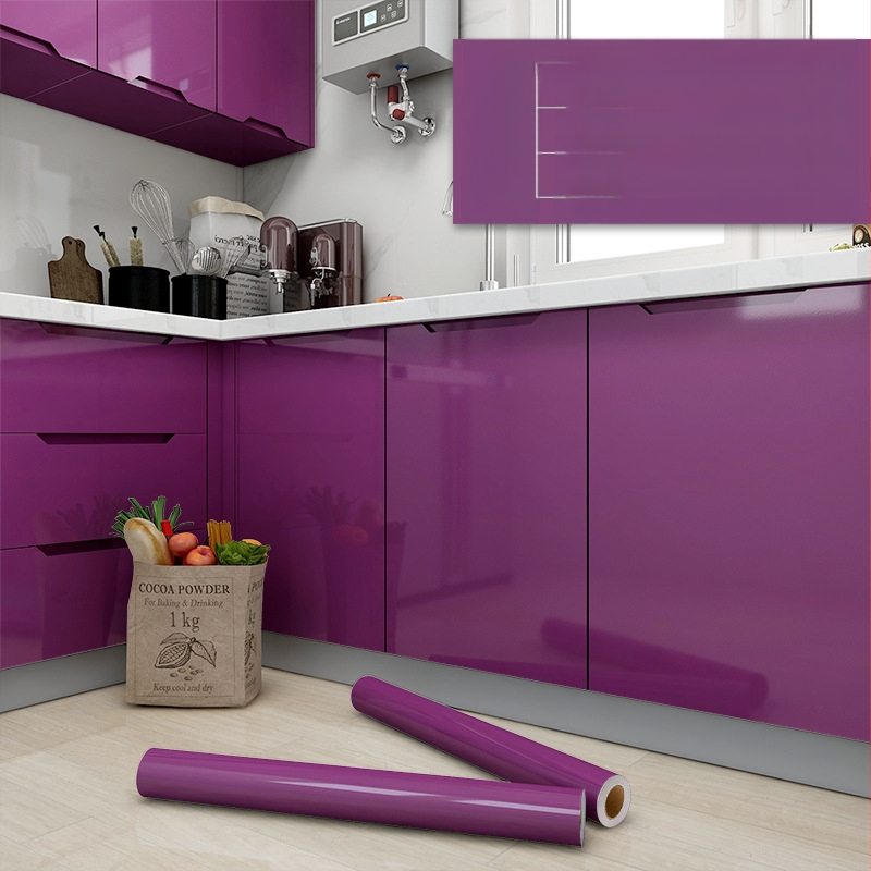 Αυτοκόλλητο φιλμ ανακαίνισης ντουλαπιών για πόρτες κουζίνας – PVC υλικό, αδιάβροχο και αντοχή στο λάδι, ανθεκτικό σε υψηλές θερμοκρασίες, υγρασία, πυροπροστασία, μονοχρωματικό σχέδιο