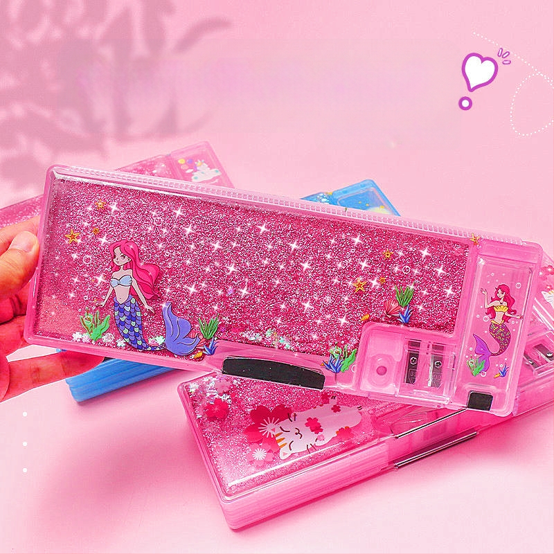 Jin Mai πλαστικό πολυλειτουργικό κουτί μολυβιών για παιδιά, σχέδιο κινούμένων σχεδίων, για μαθητές δημοτικού