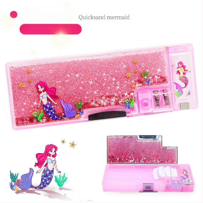 Jin Mai πλαστικό πολυλειτουργικό κουτί μολυβιών για παιδιά, σχέδιο κινούμένων σχεδίων, για μαθητές δημοτικού