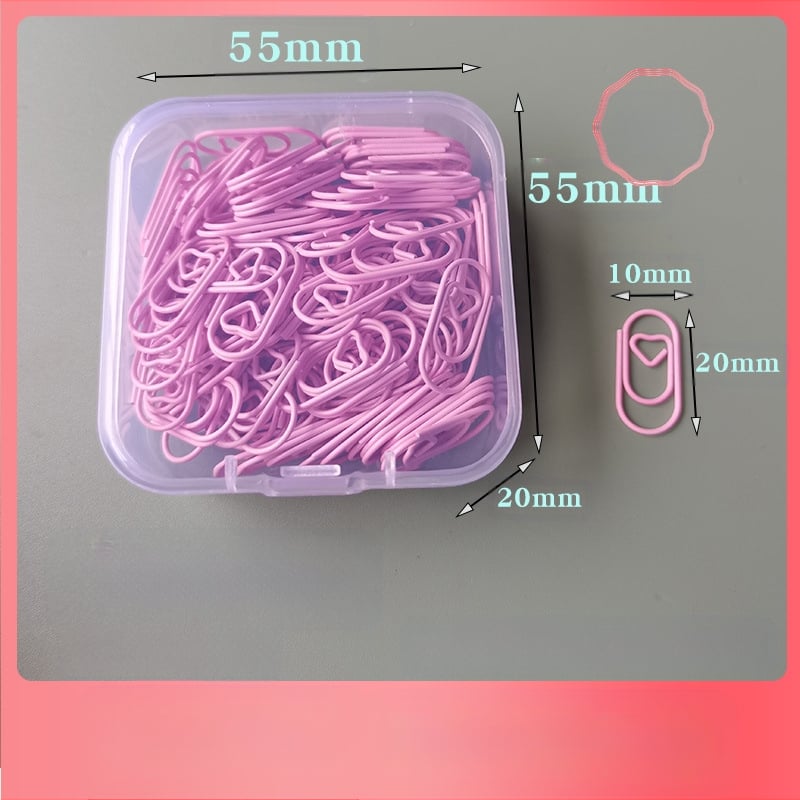 Mini szív alakú, fém papírklipsz, dobozos csomagolás, modell Mini Love Paper Clip