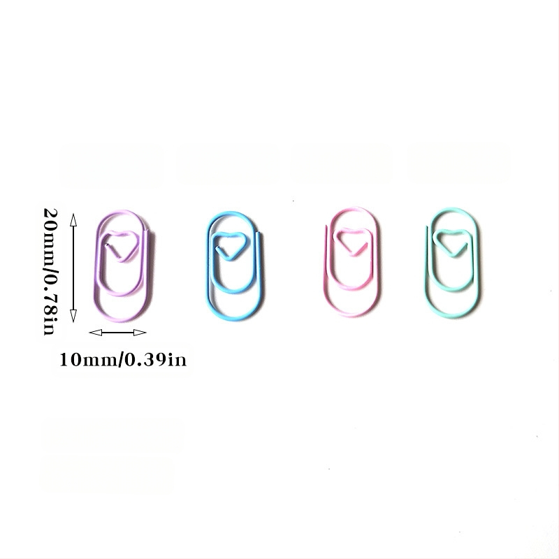 Mini szív alakú, fém papírklipsz, dobozos csomagolás, modell Mini Love Paper Clip