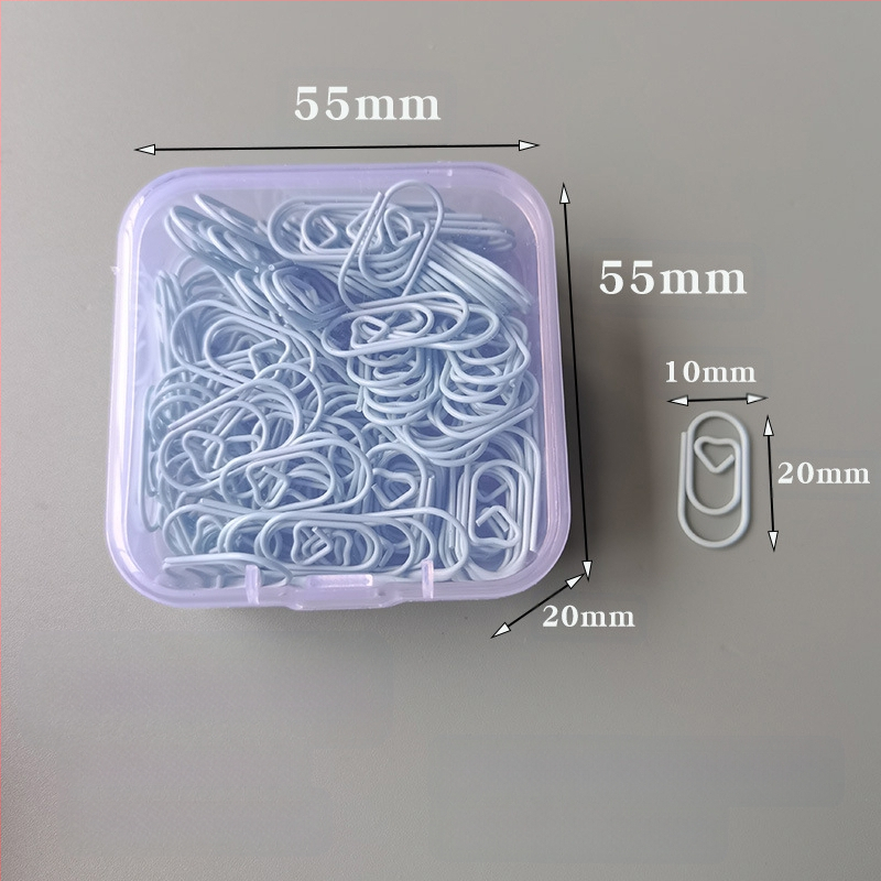 Mini szív alakú, fém papírklipsz, dobozos csomagolás, modell Mini Love Paper Clip