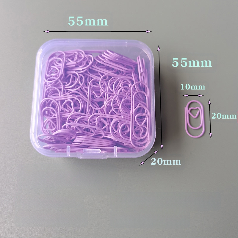 Mini szív alakú, fém papírklipsz, dobozos csomagolás, modell Mini Love Paper Clip