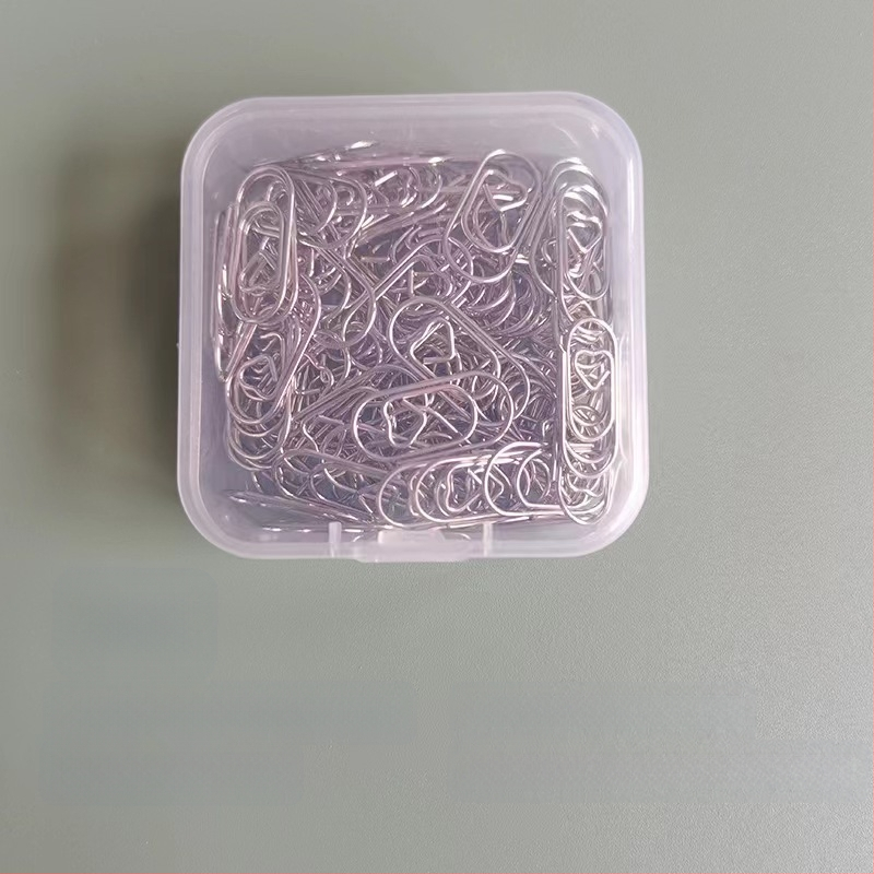 Mini szív alakú, fém papírklipsz, dobozos csomagolás, modell Mini Love Paper Clip