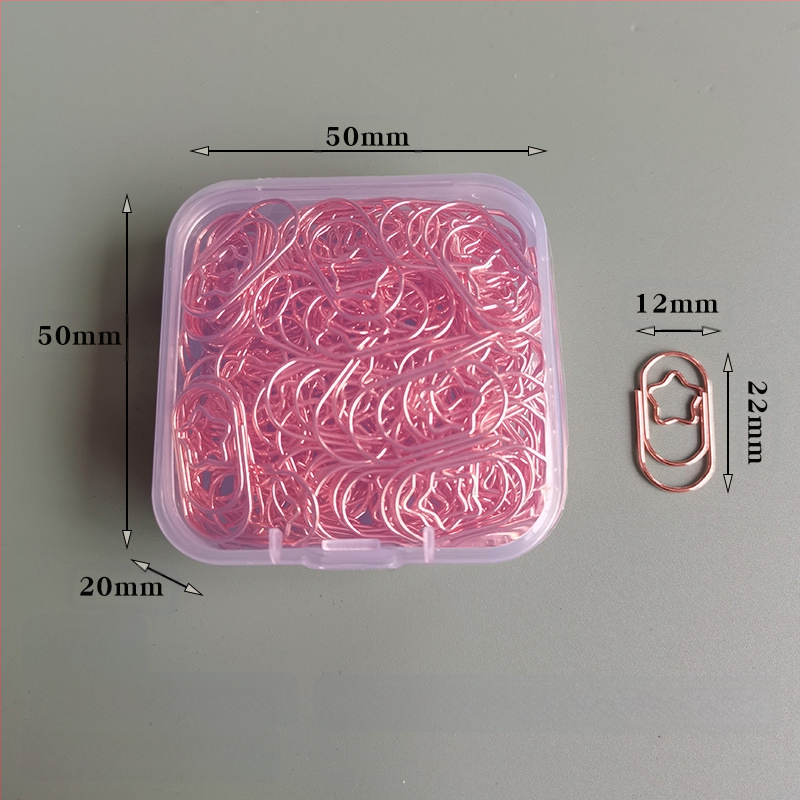 Mini szív alakú, fém papírklipsz, dobozos csomagolás, modell Mini Love Paper Clip