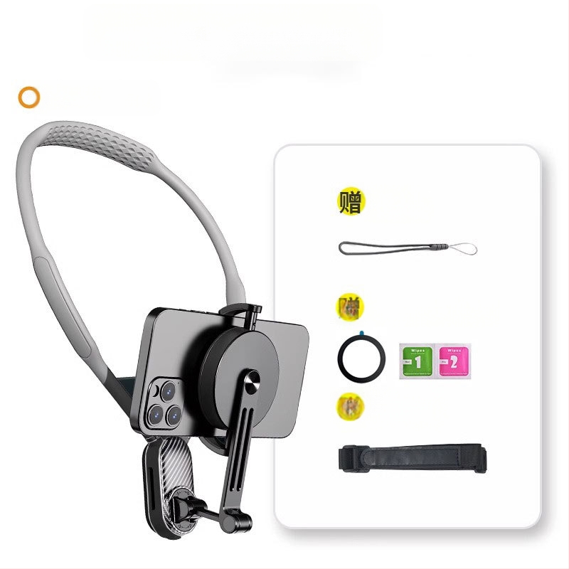 NOZI kaklo laikiklis sportinei kamerai – pirmojo asmens vaizdas, 360° įrašas su išmaniuoju telefonu, lydinio korpusas, pritaikymas palaikomas, vaizdo stabilizavimas