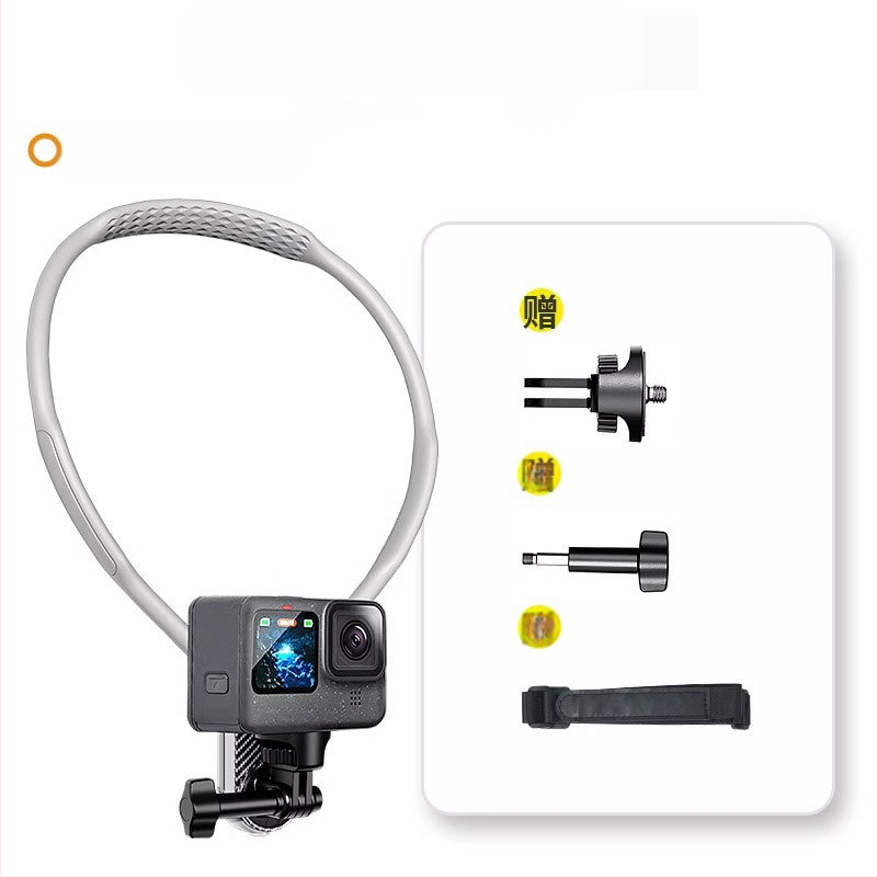 NOZI kaklo laikiklis sportinei kamerai – pirmojo asmens vaizdas, 360° įrašas su išmaniuoju telefonu, lydinio korpusas, pritaikymas palaikomas, vaizdo stabilizavimas